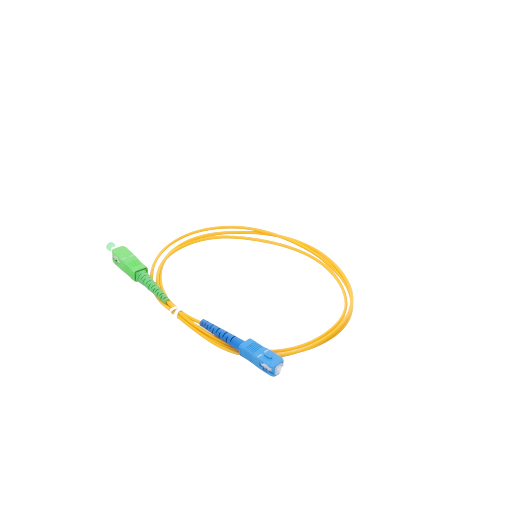 Jumper de Fibra Óptica Monomodo SC/APC-SC/UPC Simplex de 1 Metro (3.28 Pies), 2mm