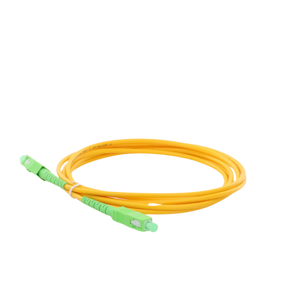 Jumper de Fibra Óptica Monomodo SC/APC-SC/APC Simplex de 3 Metros (9.84 Pies), 3mm