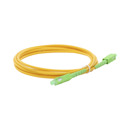 Jumper de Fibra Óptica Monomodo SC/APC-SC/APC Simplex de 3 Metros (9.84 Pies), 3mm