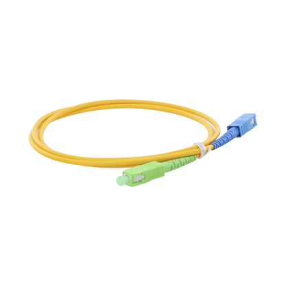 Jumper de Fibra Óptica Monomodo SC/APC-SC/UPC Simplex de 1 Metro (3.28 Pies), 3mm