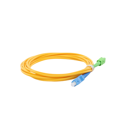 Jumper de Fibra Óptica Monomodo SC/UPC-SC/APC Simplex, Color Amarillo, 3 Metros (9.84 Pies), 3 mm