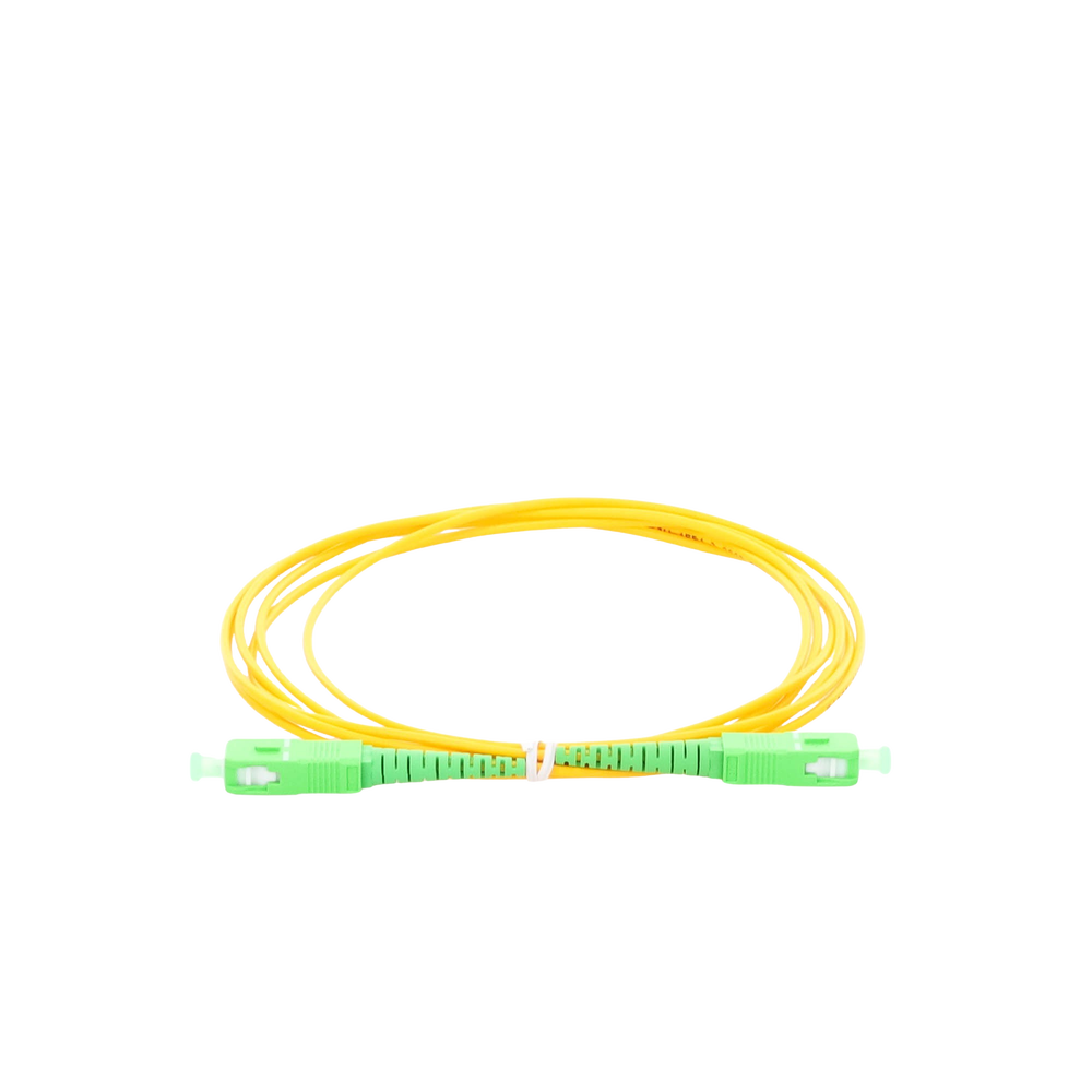 Jumper de Fibra Óptica Monomodo SC/APC SC/APC Simplex, color amarillo, 2 metros, 2mm