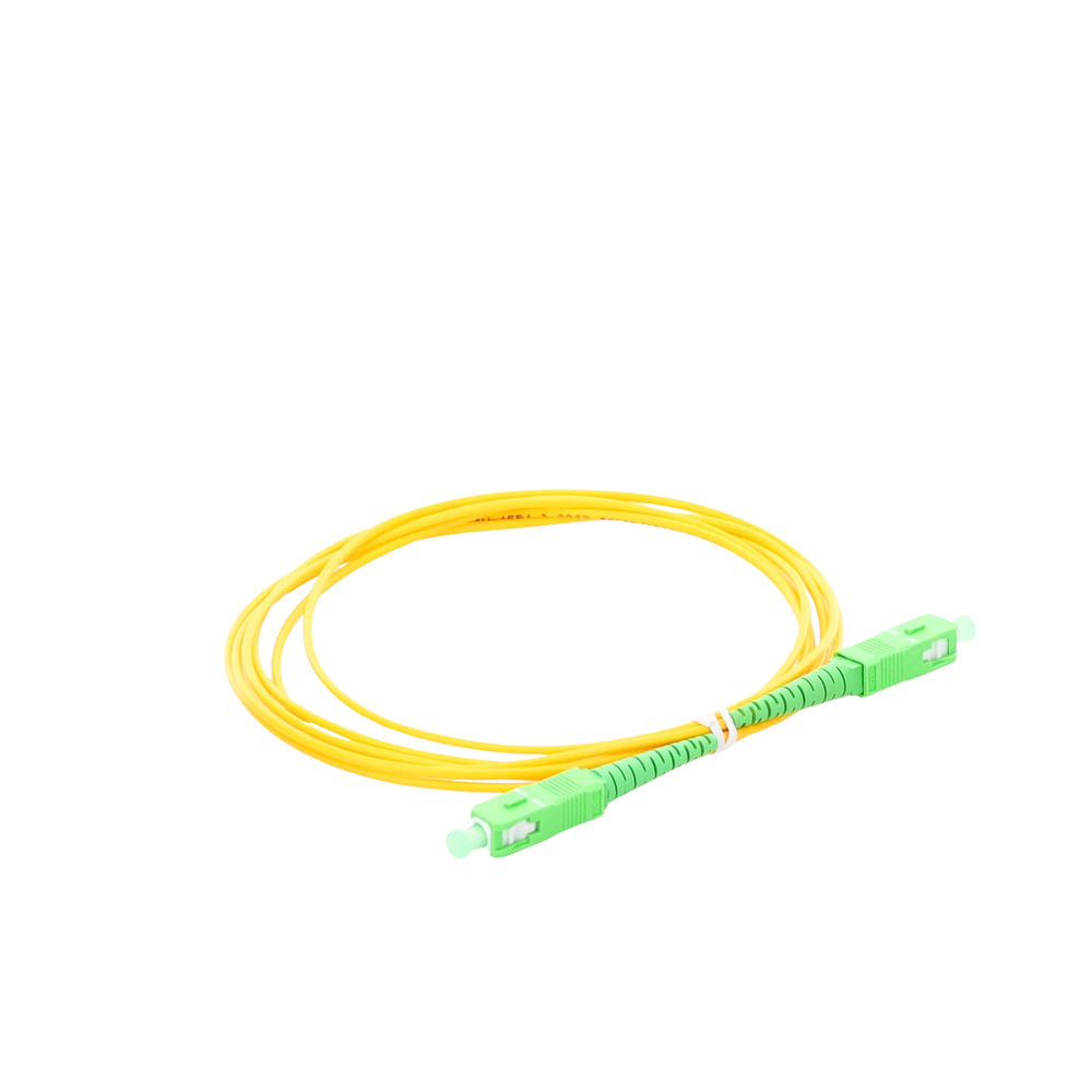 Jumper de Fibra Óptica Monomodo SC/APC SC/APC Simplex, color amarillo, 2 metros, 2mm