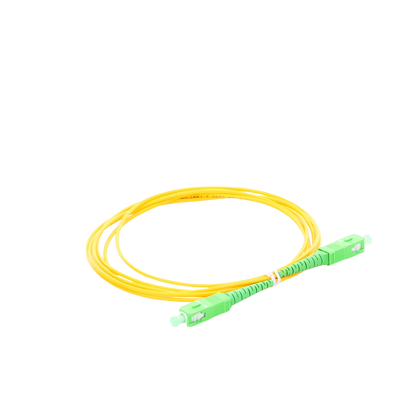 Jumper de Fibra Óptica Monomodo SC/APC SC/APC Simplex, color amarillo, 2 metros, 2mm