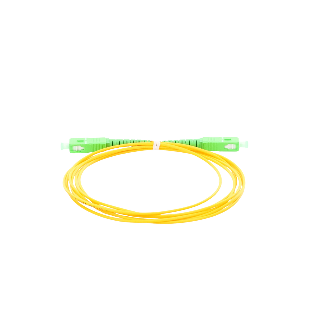 Jumper de Fibra Óptica Monomodo SC/APC SC/APC Simplex, color amarillo, 2 metros, 2mm