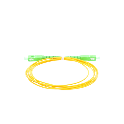 Jumper de Fibra Óptica Monomodo SC/APC SC/APC Simplex, color amarillo, 2 metros, 2mm