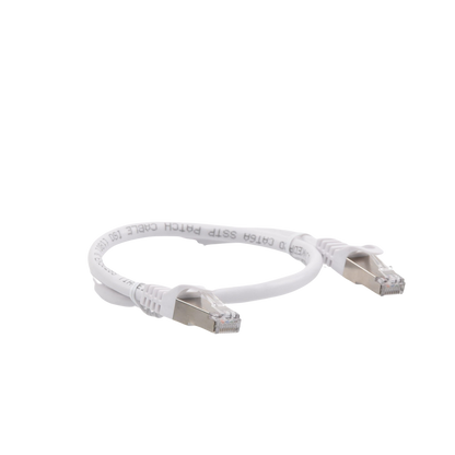 Patch Cord Cat6A 10G Blindado 0.5 Metros (1.64 Pies) Blanco