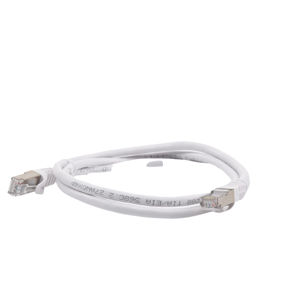 Patch Cord Cat6A 10G Blindado 1.0 Metro (3.28 Pies) Blanco