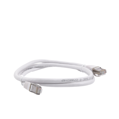 Patch Cord Cat6A 10G Blindado 1.0 Metro (3.28 Pies) Blanco
