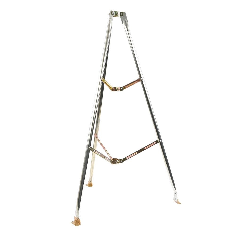 Montaje de tripie para exterior, altura total del tripie 1.52 m. Compatible con mástiles de hasta 3 m de largo 1  1/4 a 2" de diámetro