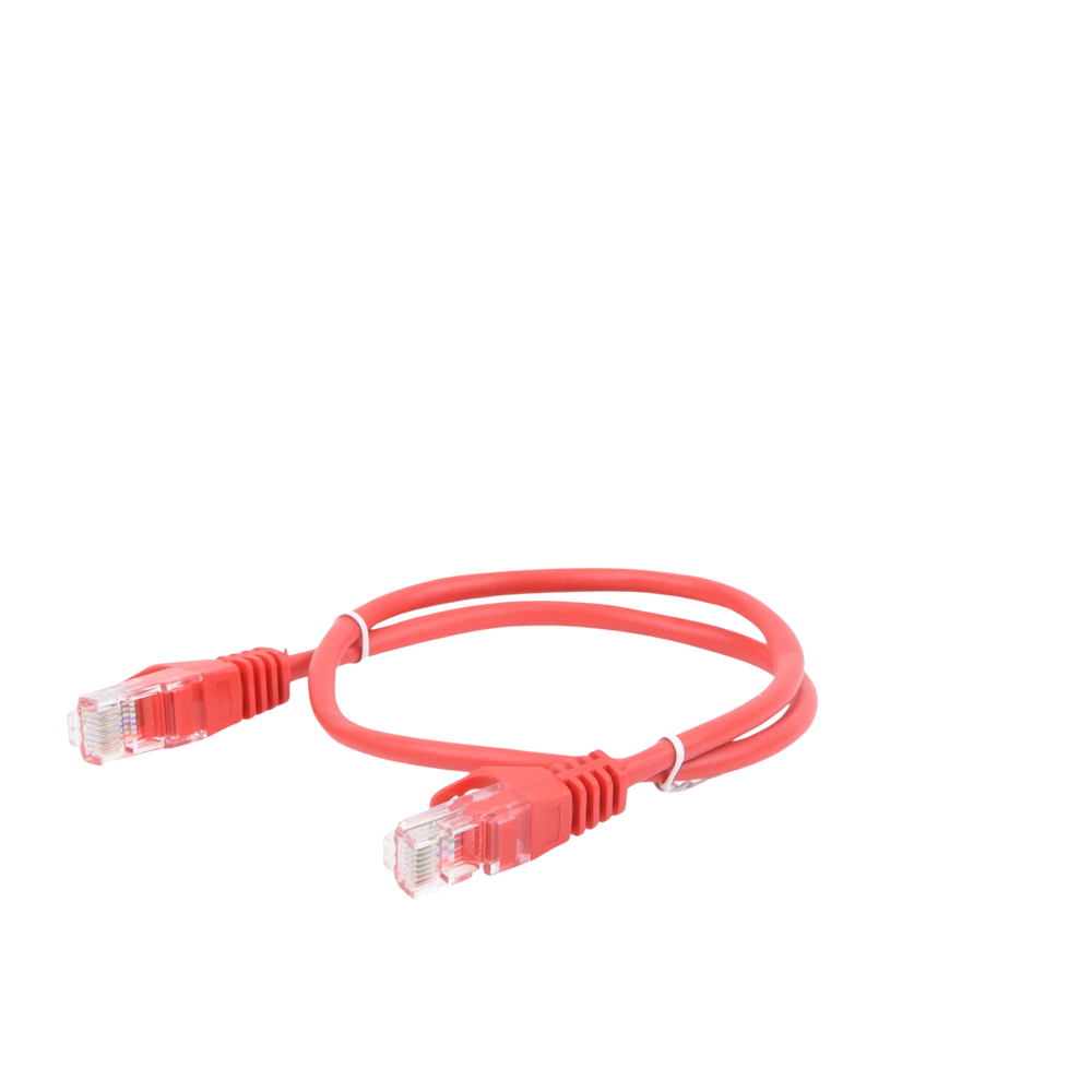 Cable de Parcheo UTP Cat5e - 0.5 Metros (1.64 Pies) - Rojo