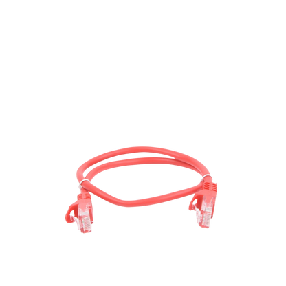 Cable de Parcheo UTP Cat5e - 0.5 Metros (1.64 Pies) - Rojo
