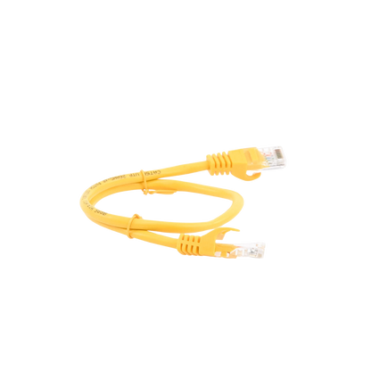 Cable de Parcheo UTP Cat5e - 0.5 Metros (1.64 Pies) - Amarillo