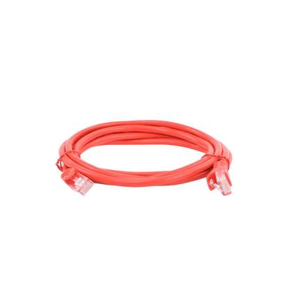 Cable de Parcheo UTP Cat5e - 2.0 Metros (6.56 Pies) - Rojo