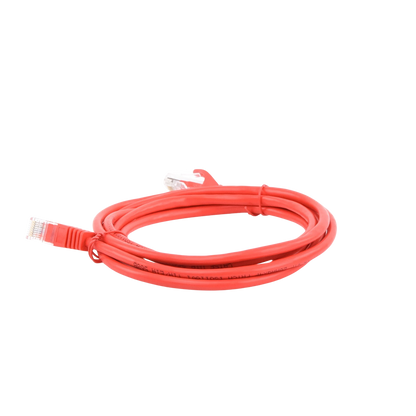 Cable de Parcheo UTP Cat5e - 2.0 Metros (6.56 Pies) - Rojo