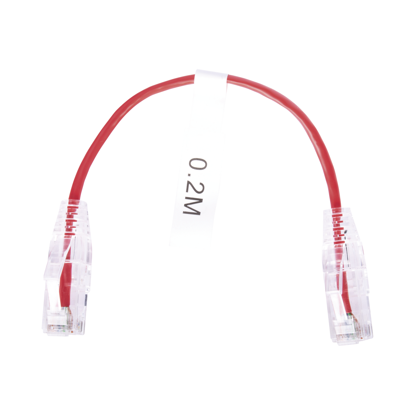 Cable de Parcheo Slim UTP Cat6 - 20 cm (7.87 Pulgadas) Rojo Diámetro Reducido (28 AWG)