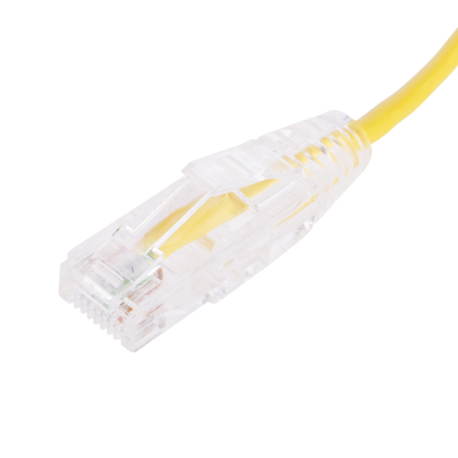 Cable de Parcheo Slim UTP Cat6 - 20 cm (7.87 Pulgadas) Amarillo Diámetro Reducido (28 AWG)