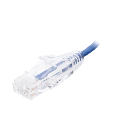 Cable de Parcheo Slim UTP Cat6 - 30 cm (11.81 Pulgadas) Azul Diámetro Reducido (28 AWG)