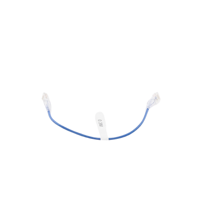 Cable de Parcheo Slim UTP Cat6 - 30 cm (11.81 Pulgadas) Azul Diámetro Reducido (28 AWG)