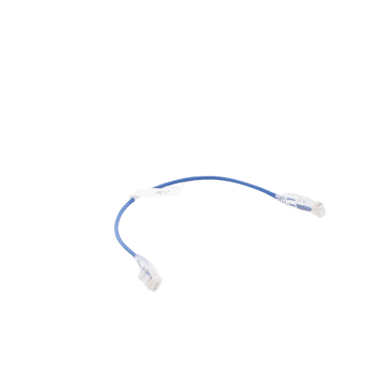 Cable de Parcheo Slim UTP Cat6 - 30 cm (11.81 Pulgadas) Azul Diámetro Reducido (28 AWG)
