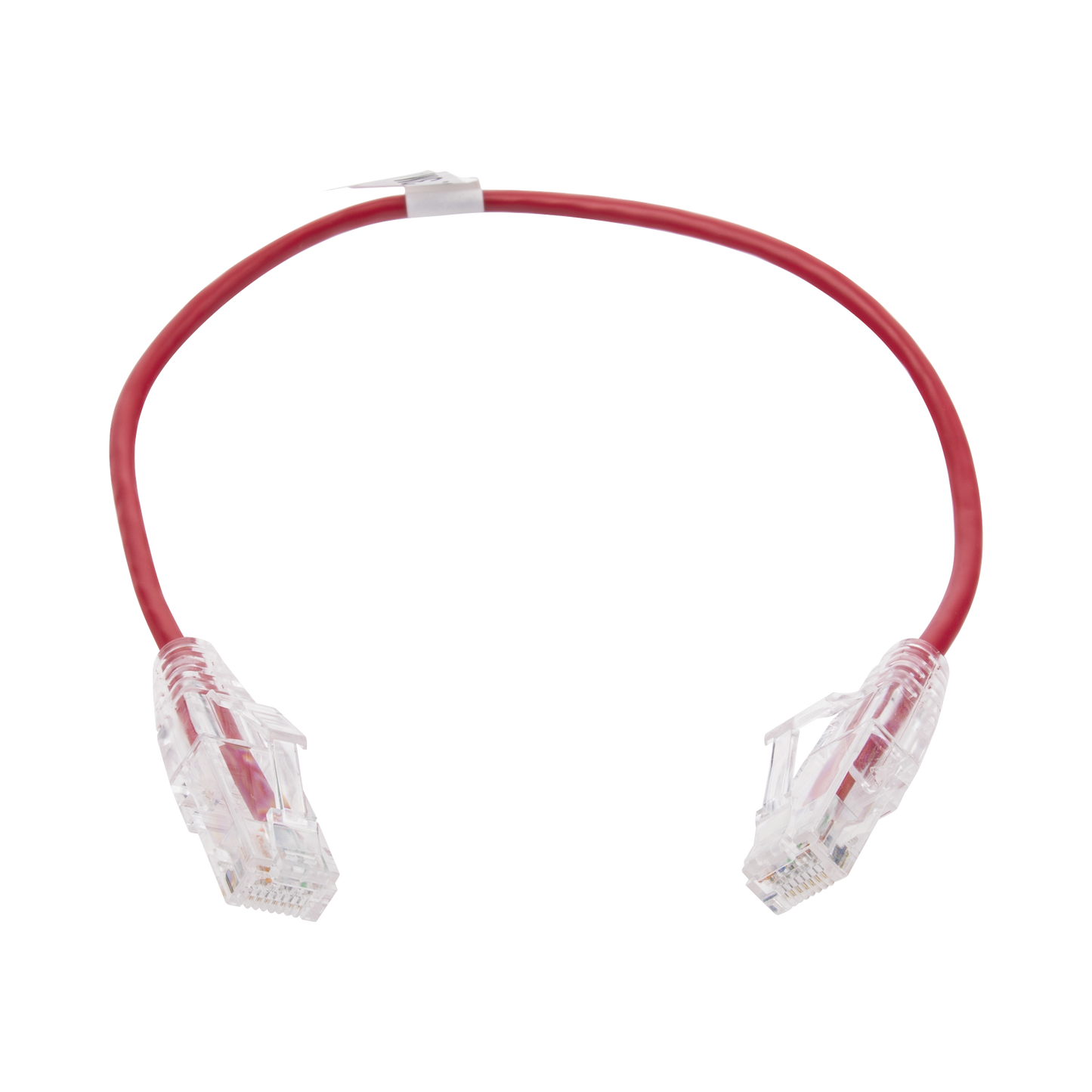 Cable de Parcheo Slim UTP Cat6 - 30 cm (11.81 Pulgadas) Rojo Diámetro Reducido (28 AWG)