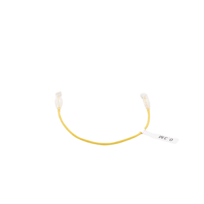 Cable de Parcheo Slim UTP Cat6 - 30 cm (11.81 Pulgadas) Amarillo Diámetro Reducido (28 AWG)