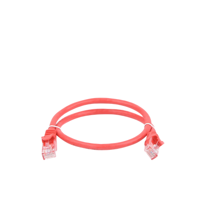 Cable de Parcheo UTP Cat6 - 0.5 Metros (1.64 Pies) - Rojo
