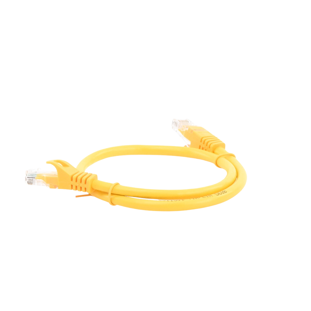 Cable de Parcheo UTP Cat6 - 0.5 Metros (1.64 Pies) - Amarillo