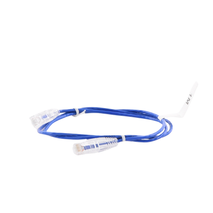 Cable de Parcheo Slim UTP Cat6 - 1 Metro (3.28 Pies), Azul, Diámetro Reducido (28 AWG)