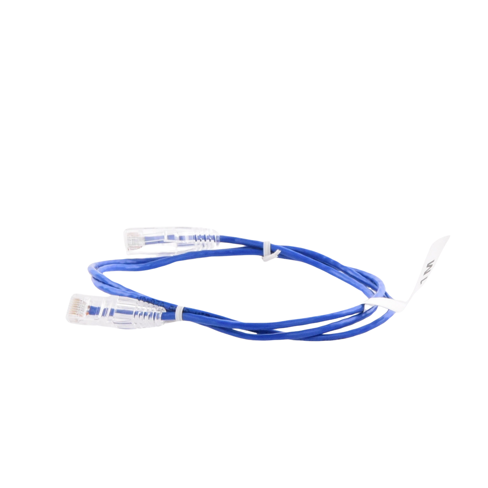 Cable de Parcheo Slim UTP Cat6 - 1 Metro (3.28 Pies), Azul, Diámetro Reducido (28 AWG)