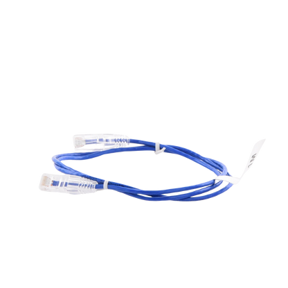 Cable de Parcheo Slim UTP Cat6 - 1 Metro (3.28 Pies), Azul, Diámetro Reducido (28 AWG)