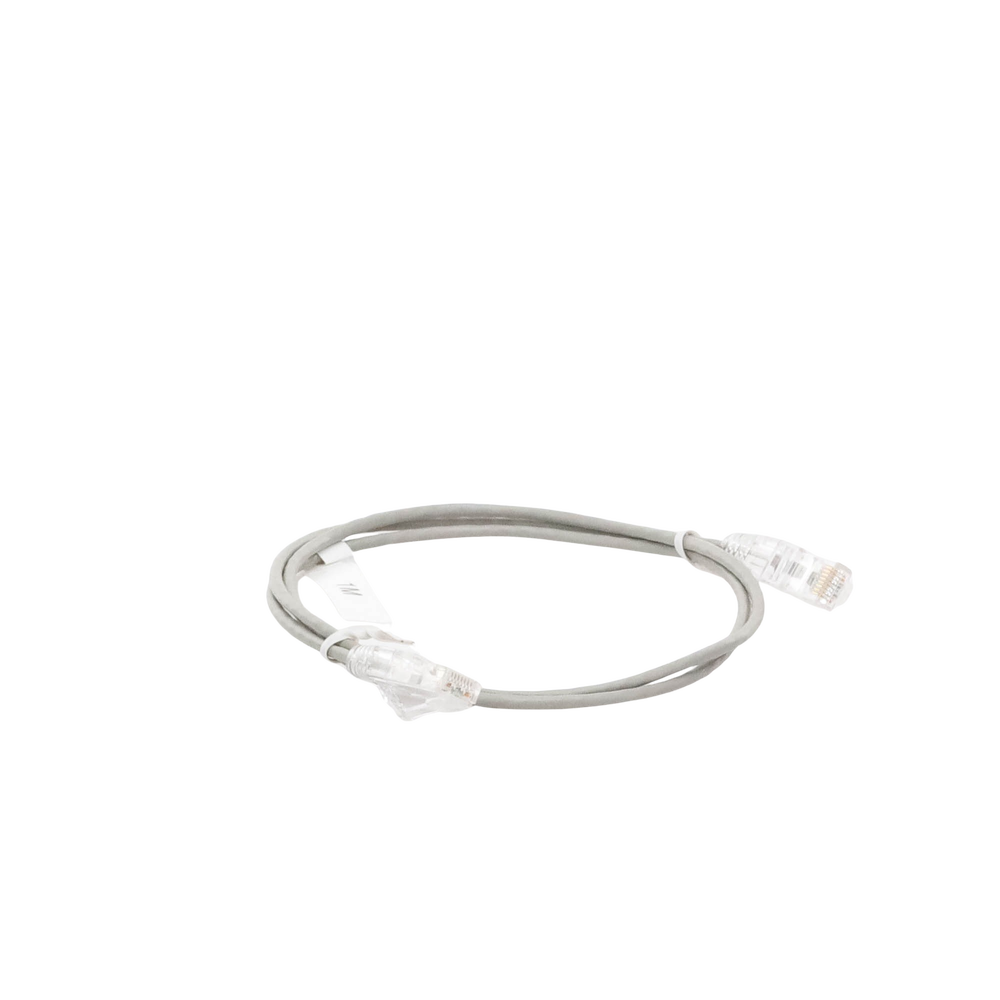 Cable de Parcheo Slim UTP Cat6 - 1 Metro (3.28 Pies), Gris, Diámetro Reducido (28 AWG)
