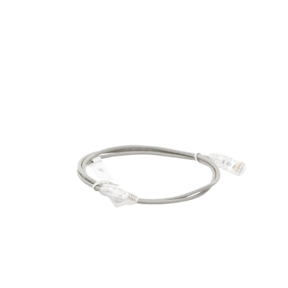 Cable de Parcheo Slim UTP Cat6 - 1 Metro (3.28 Pies), Gris, Diámetro Reducido (28 AWG)