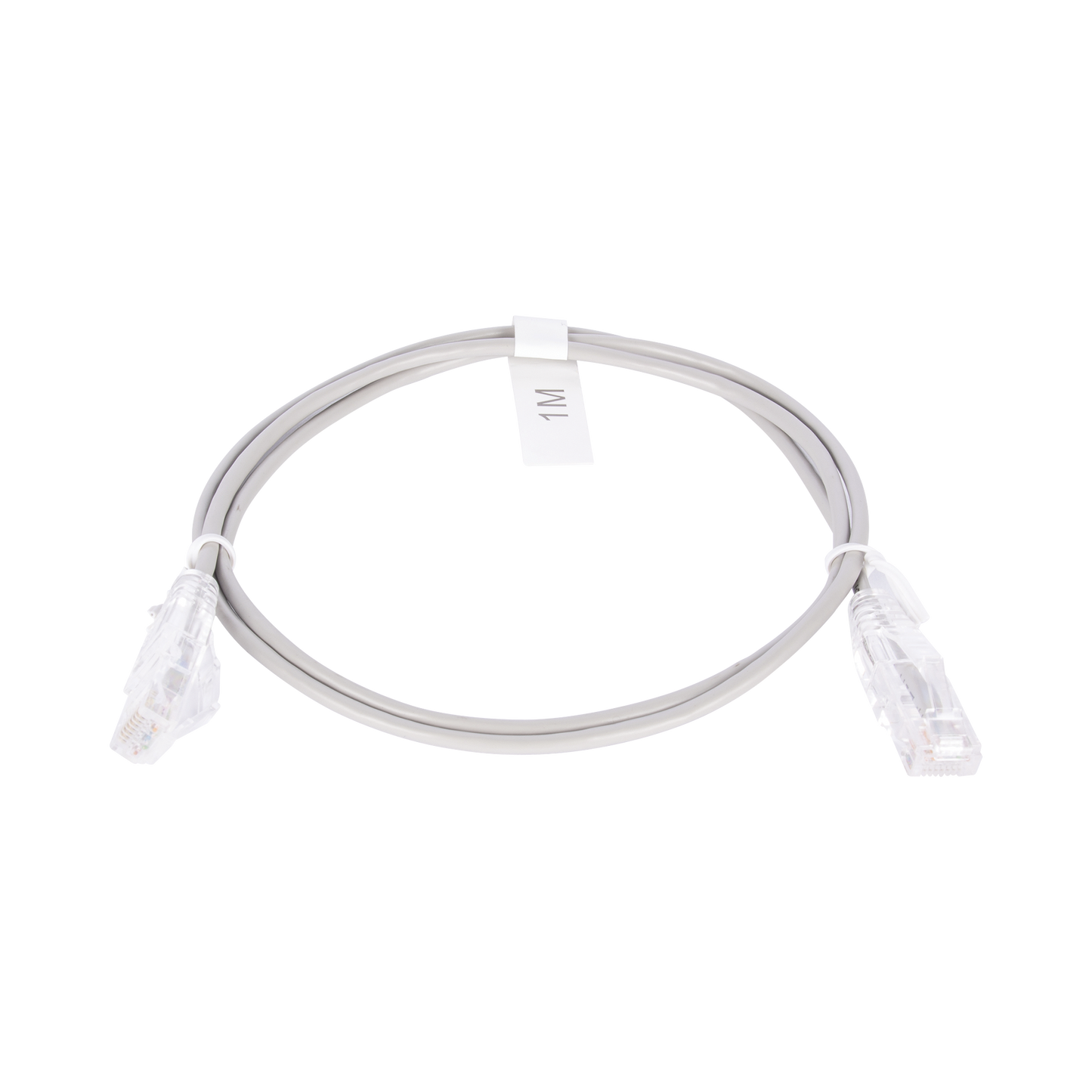 Cable de Parcheo Slim UTP Cat6 - 1 Metro (3.28 Pies), Gris, Diámetro Reducido (28 AWG)