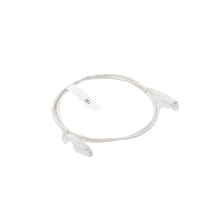Cable de Parcheo Slim UTP Cat6 - 1 Metro (3.28 Pies), Blanco, Diámetro Reducido (28 AWG)