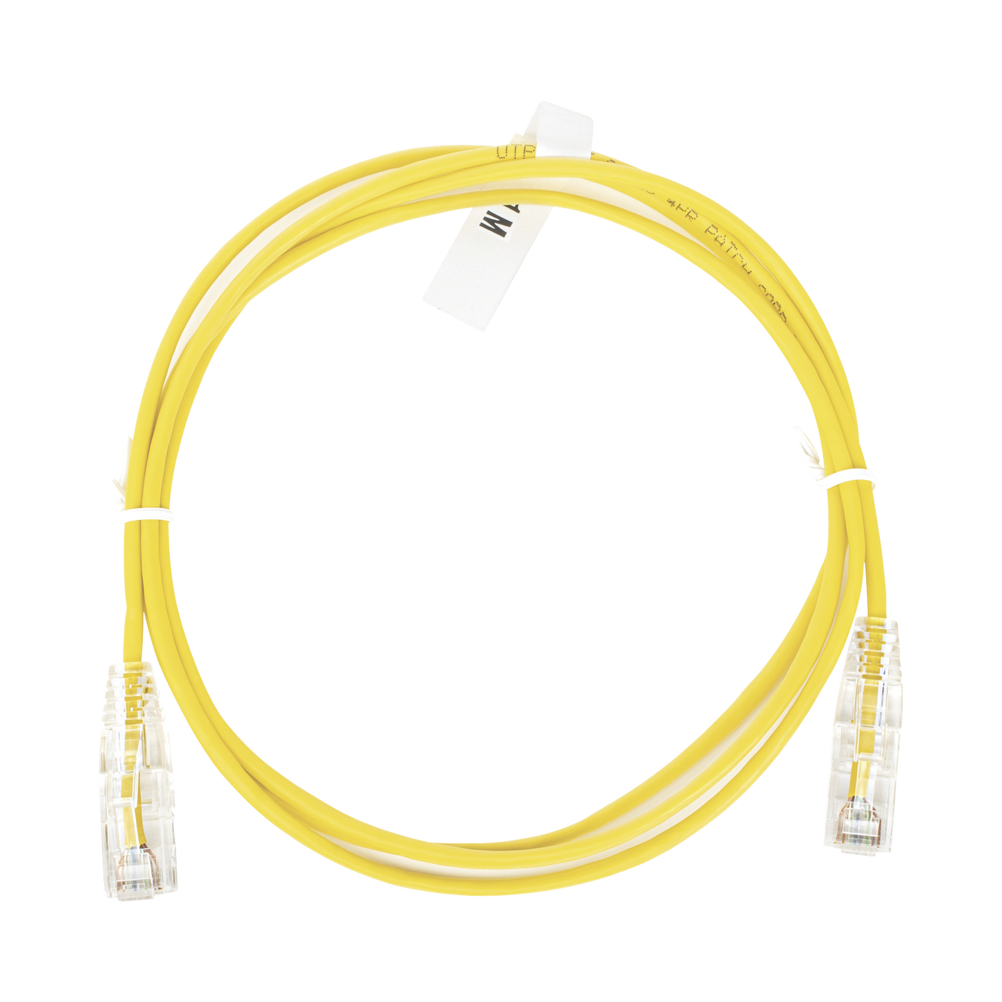 Cable de Parcheo Slim UTP Cat6 - 1 Metro (3.28 Pies), Amarillo, Diámetro Reducido (28 AWG)