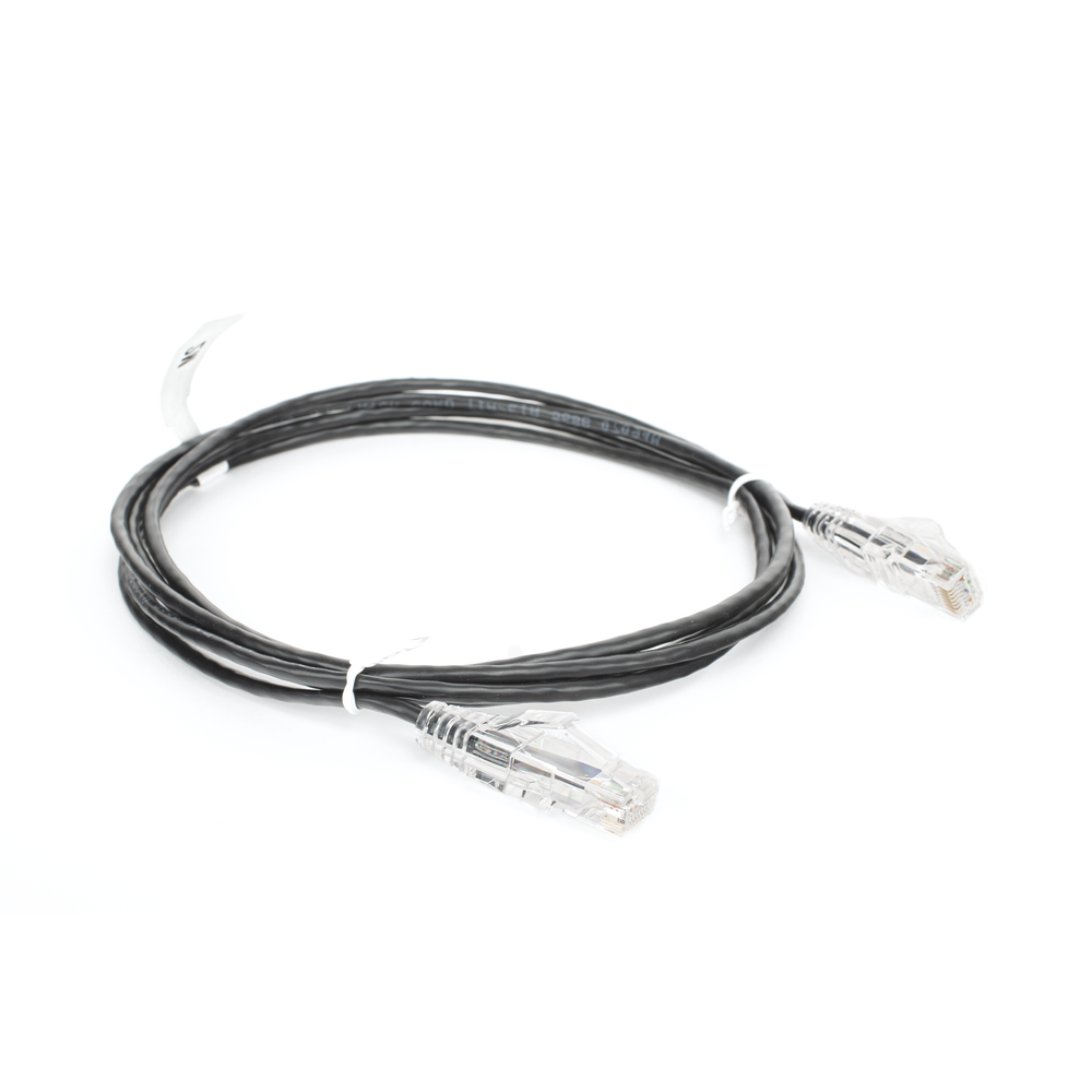 Cable de Parcheo Slim UTP Cat6 - 1.5 Metros (4.92 Pies) Negro Diámetro Reducido (28 AWG)