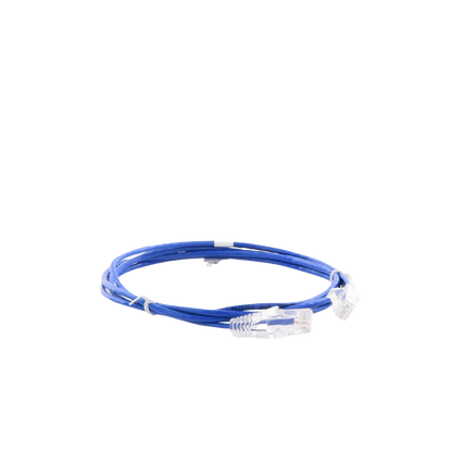 Cable de Parcheo Slim UTP Cat6 - 1.5 Metros (4.92 Pies) Azul Diámetro Reducido (28 AWG)