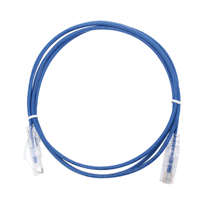 Cable de Parcheo Slim UTP Cat6 - 1.5 Metros (4.92 Pies) Azul Diámetro Reducido (28 AWG)
