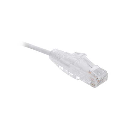 Cable de Parcheo Slim UTP Cat6 - 1.5 Metros (4.92 Pies) Blanco Diámetro Reducido (28 AWG)
