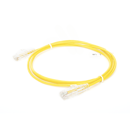 Cable de Parcheo Slim UTP Cat6 - 1.5 Metros (4.92 Pies) Amarillo Diámetro Reducido (28 AWG)
