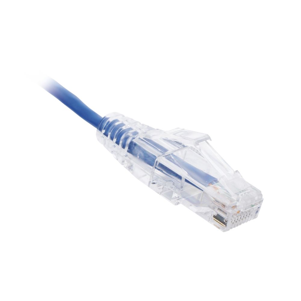 Cable de Parcheo Slim UTP Cat6 - 2 Metros (6.56 Pies) Azul Diámetro Reducido (28 AWG)