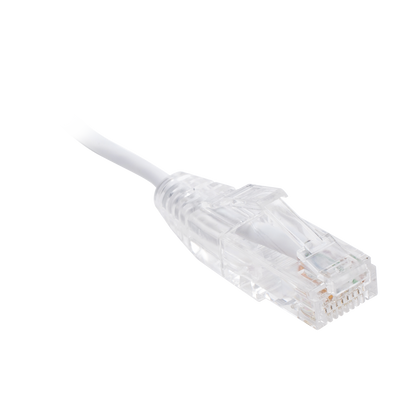 Cable de Parcheo Slim UTP Cat6 - 2 Metros (6.56 Pies) Blanco Diámetro Reducido (28 AWG)