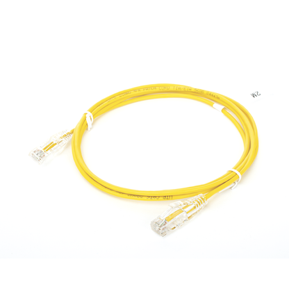 Cable de Parcheo Slim UTP Cat6 - 2 Metros (6.56 Pies) Amarillo Diámetro Reducido (28 AWG)