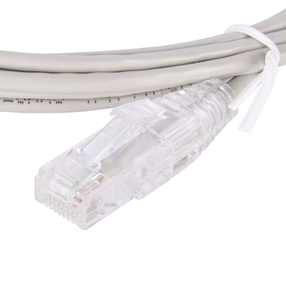 Cable de Parcheo Slim UTP Cat6 - 3 Metros (9.84 Pies) Gris Diámetro Reducido (28 AWG)