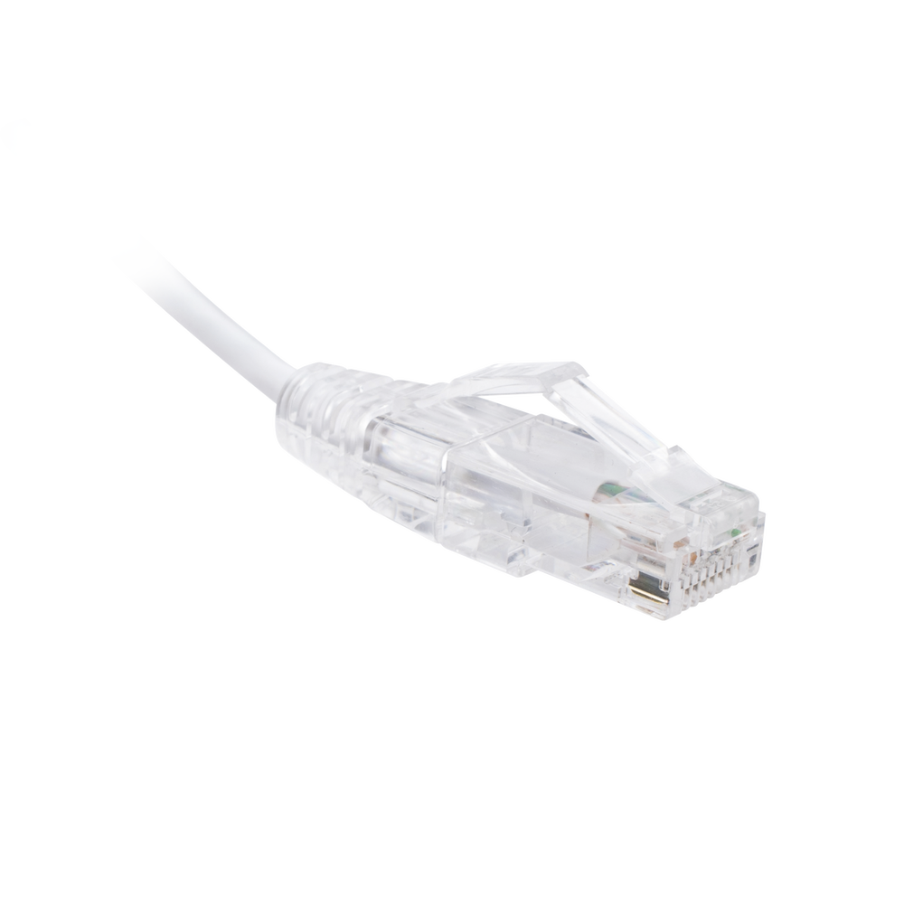 Cable de Parcheo Slim UTP Cat6 - 3 Metros (9.84 Pies) Blanco Diámetro Reducido (28 AWG)