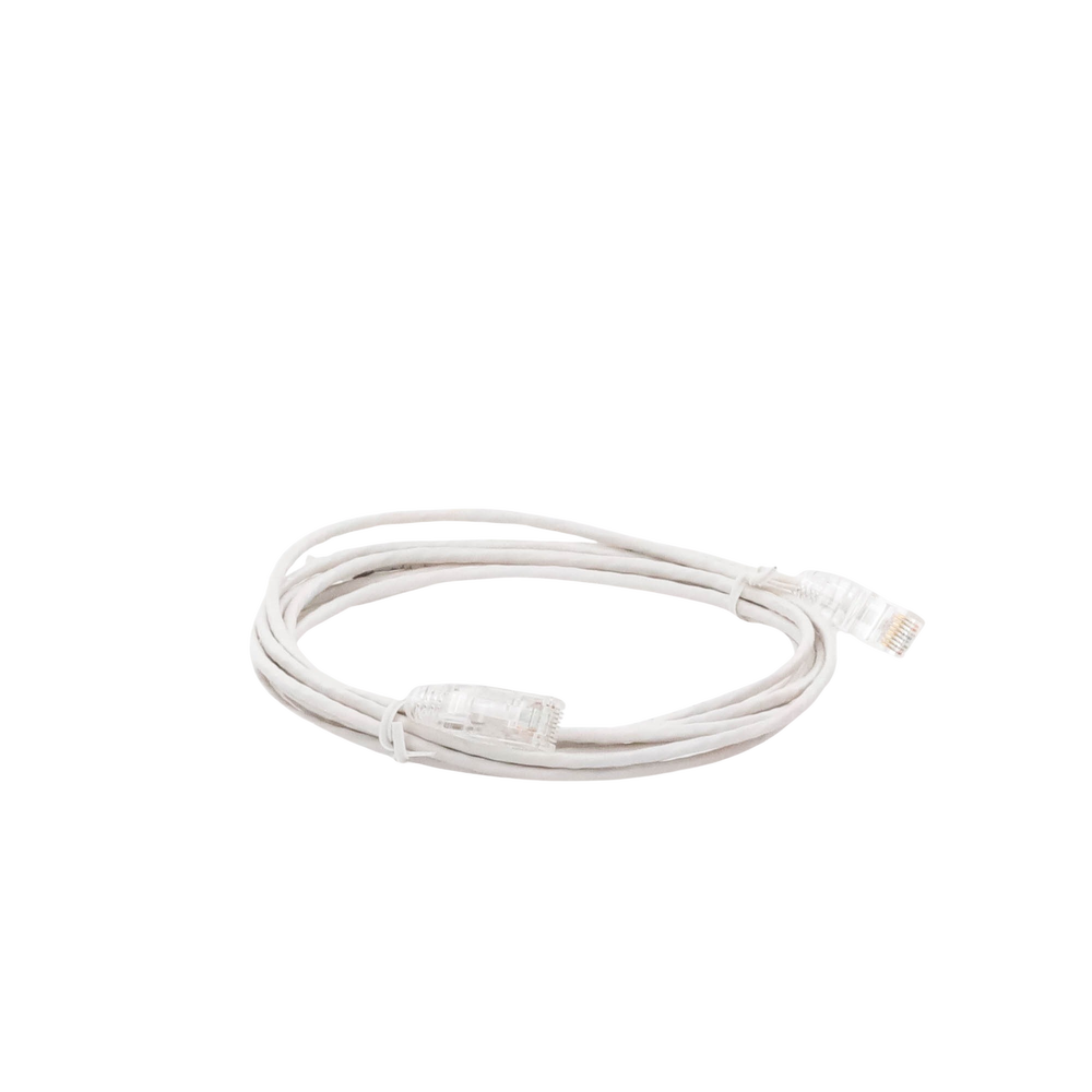 Cable de Parcheo Slim UTP Cat6 - 3 Metros (9.84 Pies) Blanco Diámetro Reducido (28 AWG)