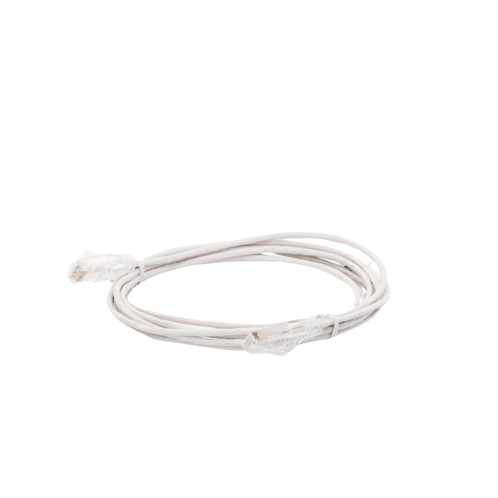 Cable de Parcheo Slim UTP Cat6 - 3 Metros (9.84 Pies) Blanco Diámetro Reducido (28 AWG)