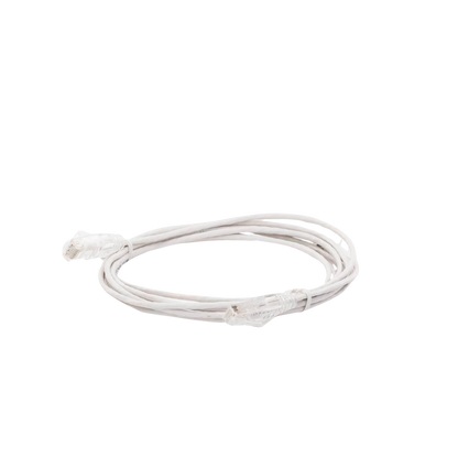 Cable de Parcheo Slim UTP Cat6 - 3 Metros (9.84 Pies) Blanco Diámetro Reducido (28 AWG)