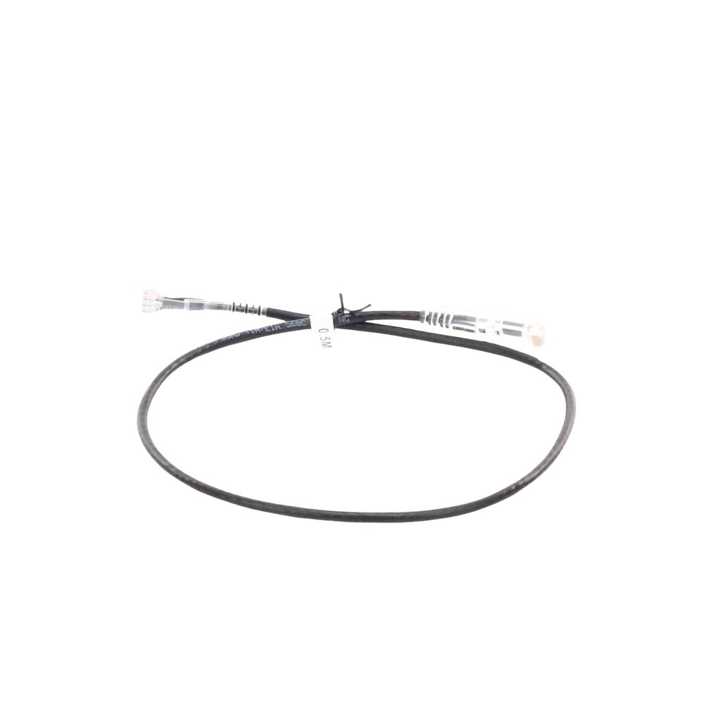 Cable de Parcheo Slim UTP Cat6A - 0.5 Metros (1.64 Pies) Negro, Diámetro Reducido (28 AWG)